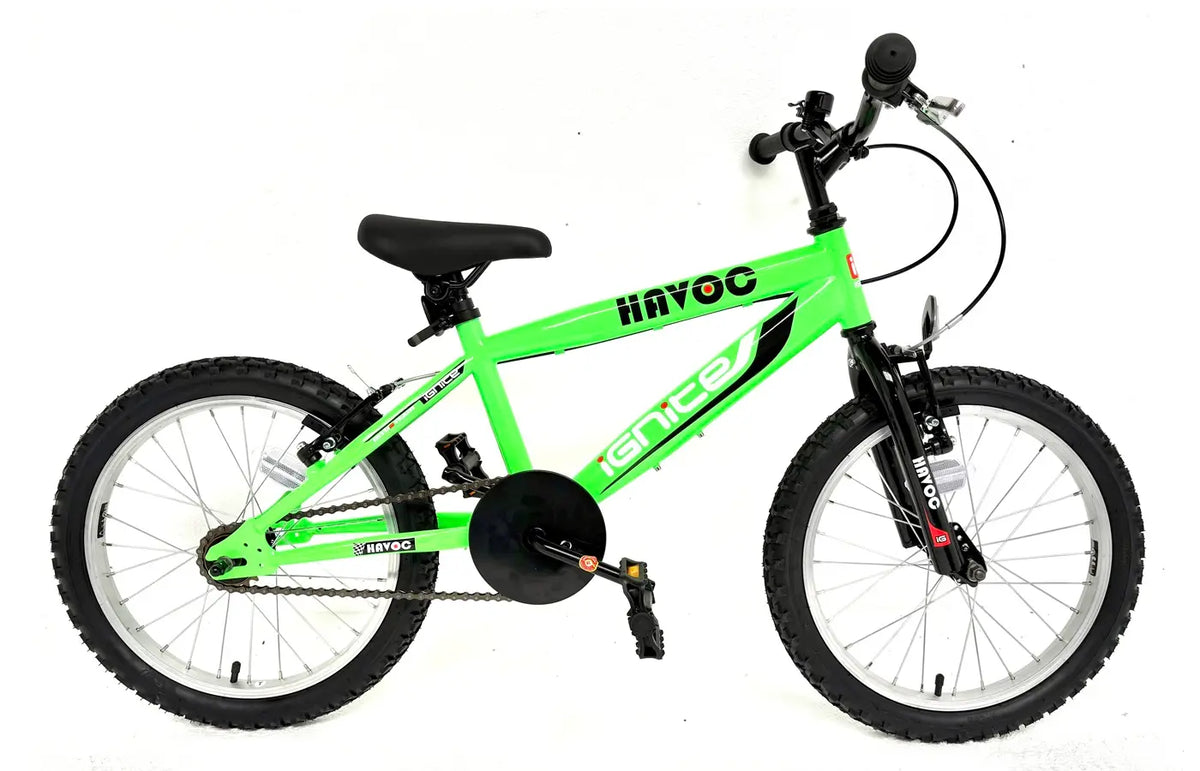 Ignite Havoc 18 inch Green bike at Scanlon Cycles
