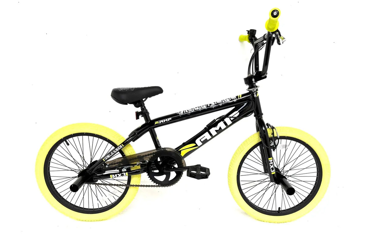 Ramp Unleaded Bmx 20 inch Black and yellow bike at Scanlon Cycles