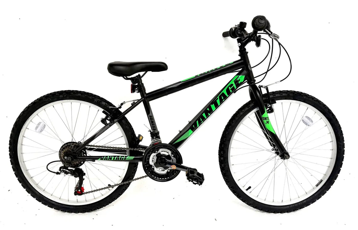 Ignite Vantage 24 inch BLACK-GREEN bike at Scanlon Cycles